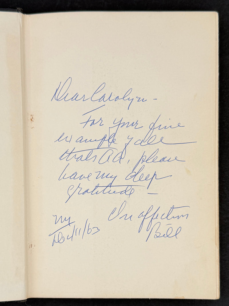 Twelve Steps and Twelve Traditions — Inscribed by Bill W. on His 29th Sobriety Anniversary