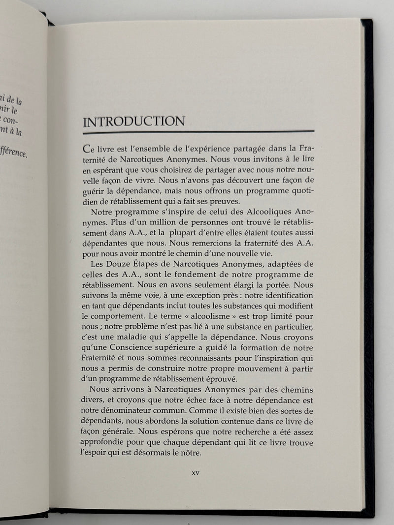 Narcotiques Anonymes — First French Edition, 1990 Printing | Original Dust Jacket