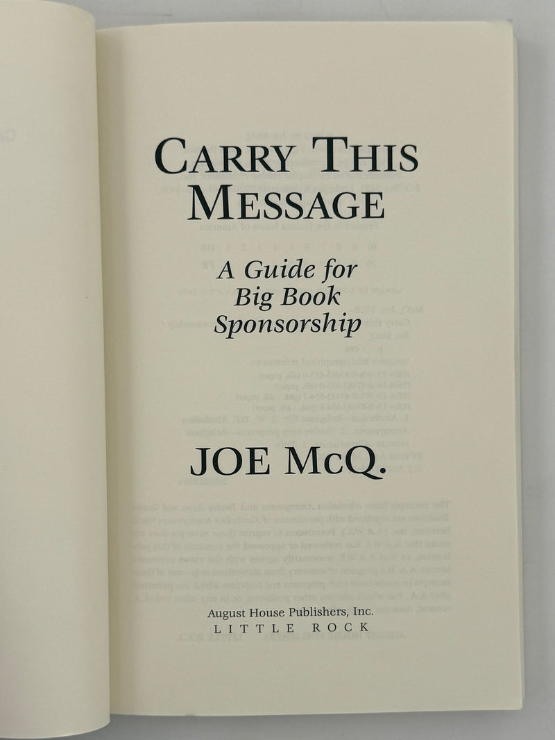 Carry This Message by Joe McQ. - 4th Printing