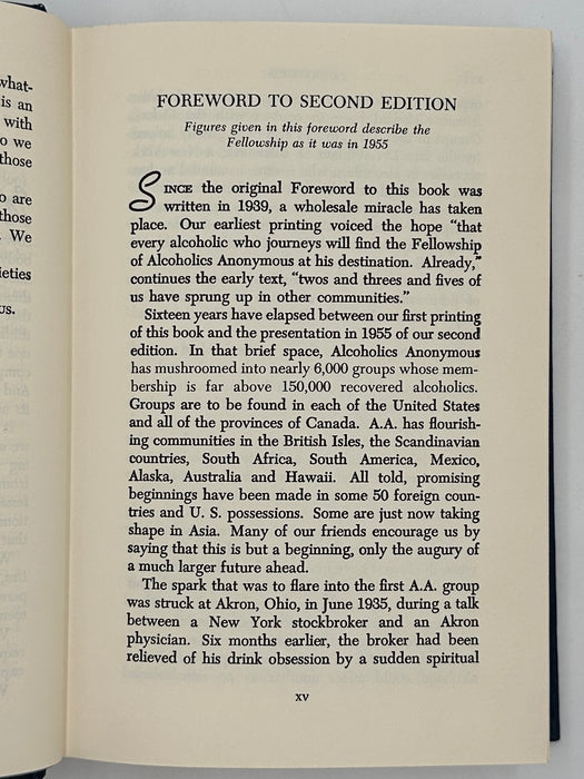 Alcoholics Anonymous Third Edition First Printing from 1976 with ODJ