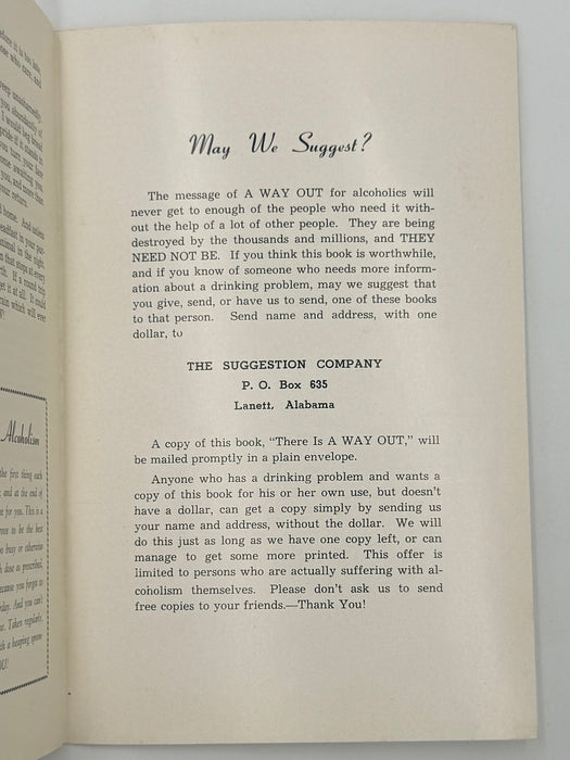 there is A Way Out By An Alcoholic - 1957 Recovery Collectibles