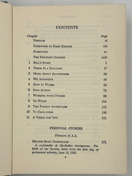 Alcoholics Anonymous Second Edition 7th Printing from 1965 - RDJ