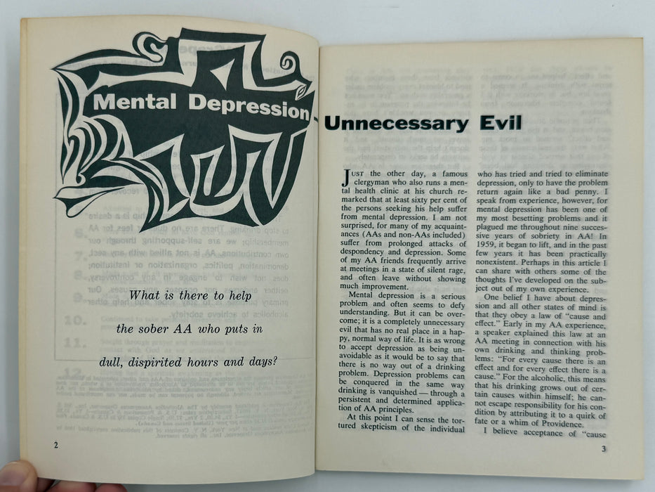 AA Grapevine from March 1966 - Mental Depression