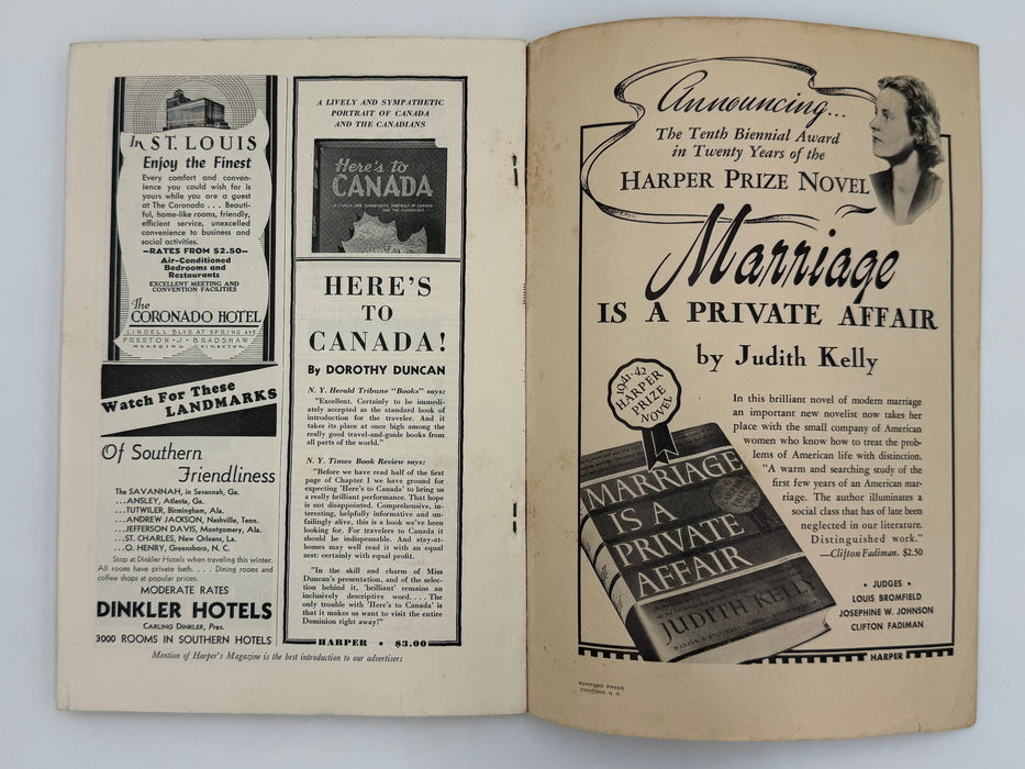 Harper’s Magazine — September 1941 Featuring “Laymen and Alcoholics” by Genevieve Parkhurst