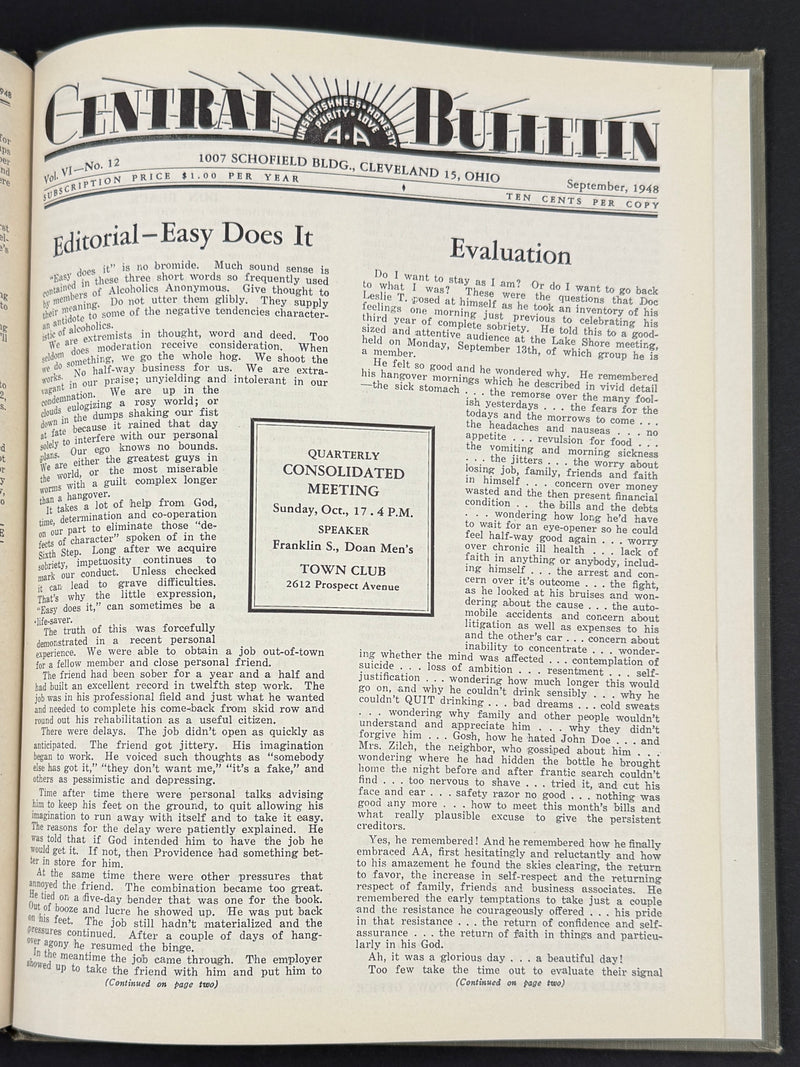 The Cleveland Central Bulletin Collection — Original Bound Volumes, 1942–1962