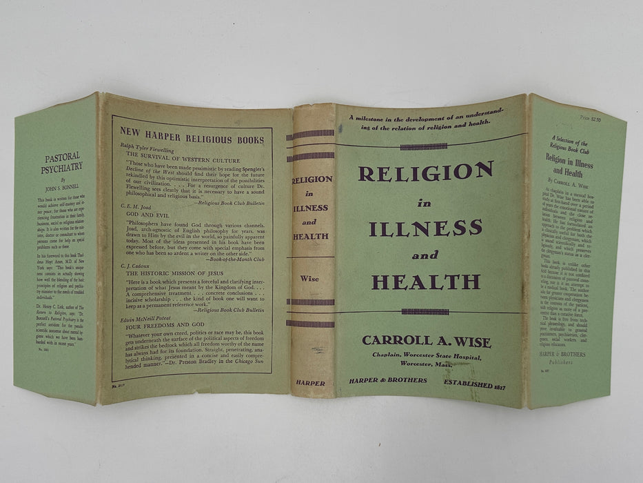 Religion in Illness and Health by Carroll A. Wise Recovery Collectibles