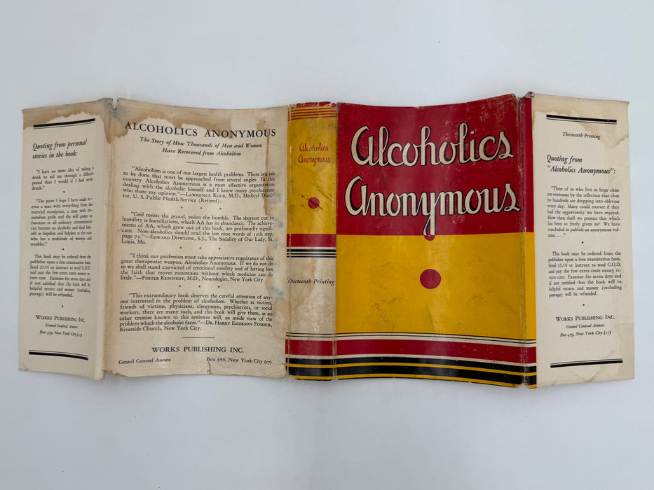 Alcoholics Anonymous First Edition 13th Printing from 1950 - ODJ