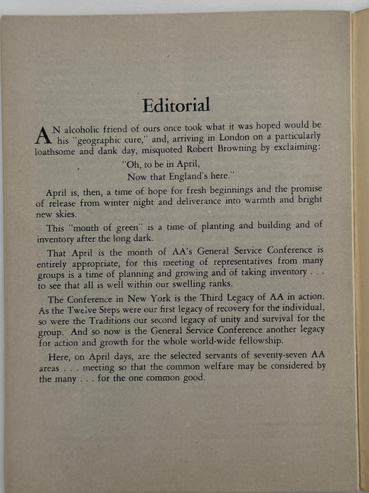 AA Grapevine from April 1953 Recovery Collectibles