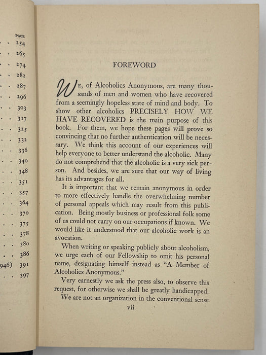 Alcoholics Anonymous First Edition 9th Printing from 1946 - ODJ