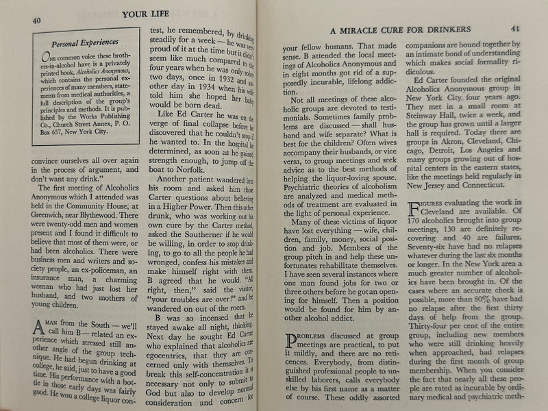 Your Life: The Popular Guide to Desirable Living — April 1940 Featuring “A Miracle Cure for Drinkers” by William Moulton Marston