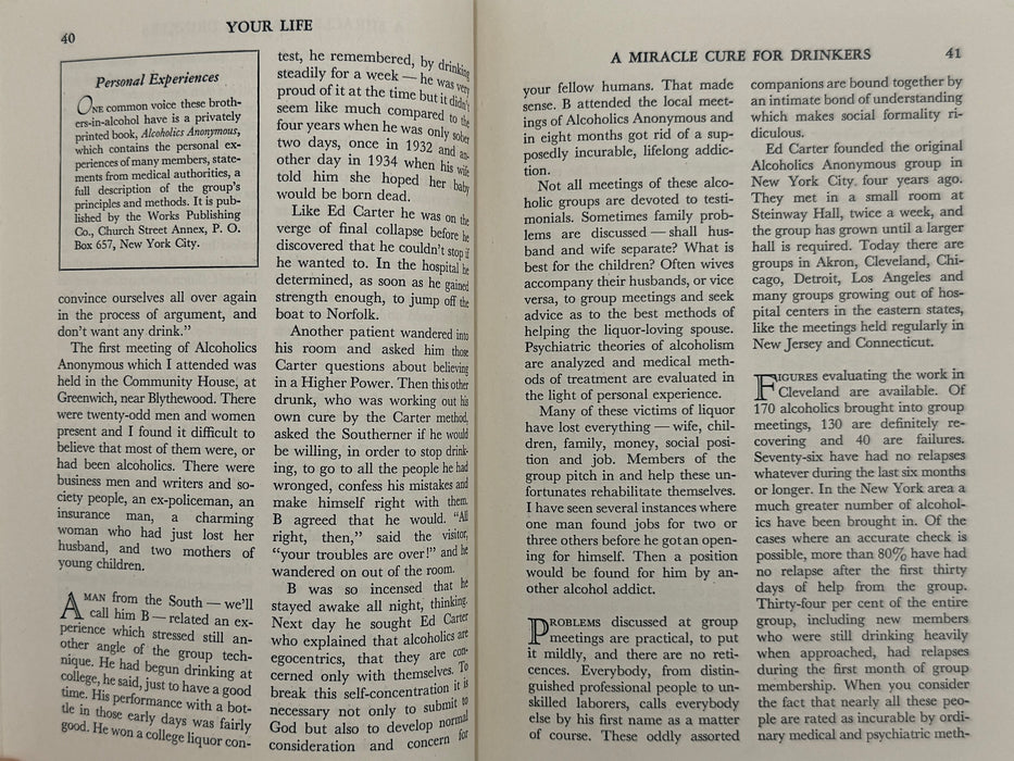 Your Life: The Popular Guide to Desirable Living — April 1940 Featuring “A Miracle Cure for Drinkers” by William Moulton Marston
