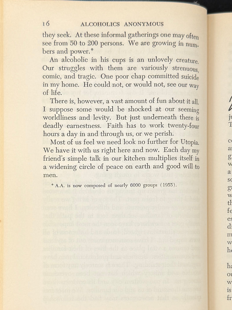 Alcoholics Anonymous Second Edition — First Printing (1955) | Reproduction Dust Jacket