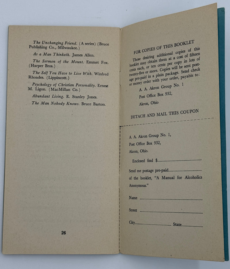 AKRON MANUAL for Alcoholics Anonymous - King School Group - 2nd Edition