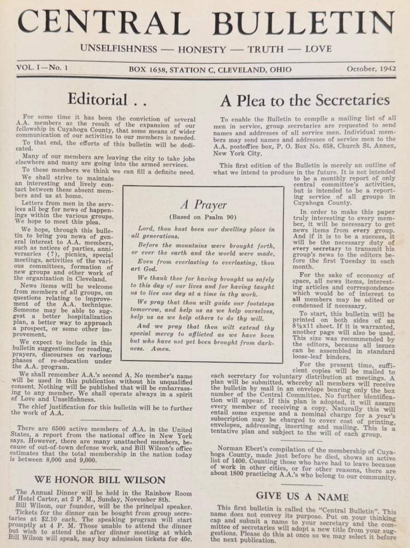 The Cleveland Central Bulletin Collection — Original Bound Volumes, 1942–1962