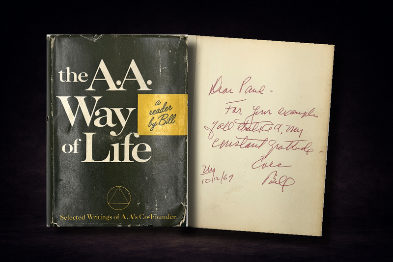 Signed by Bill W. - The AA Way of Life - Second Printing 1967 - ODJ