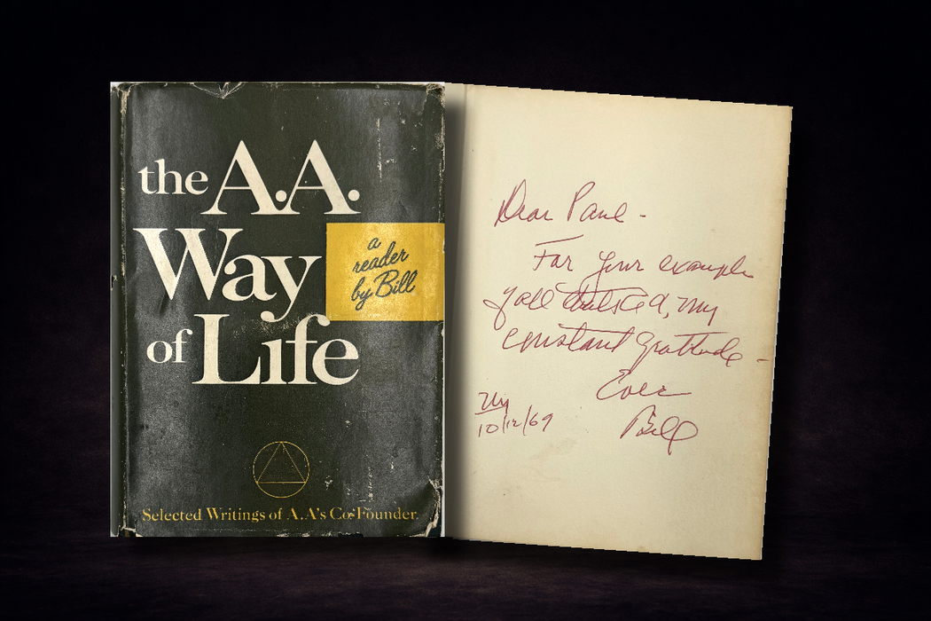 Signed by Bill W. - The AA Way of Life - Second Printing 1967 - ODJ