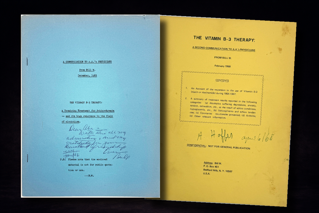 The Vitamin B-3 Therapy Communications - Signed by Bill W. & Dr. Abram Hoffer