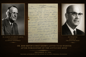 Dr. Bob Smith Signed Letter to Ed Webster Following Publication of the Little Red Book