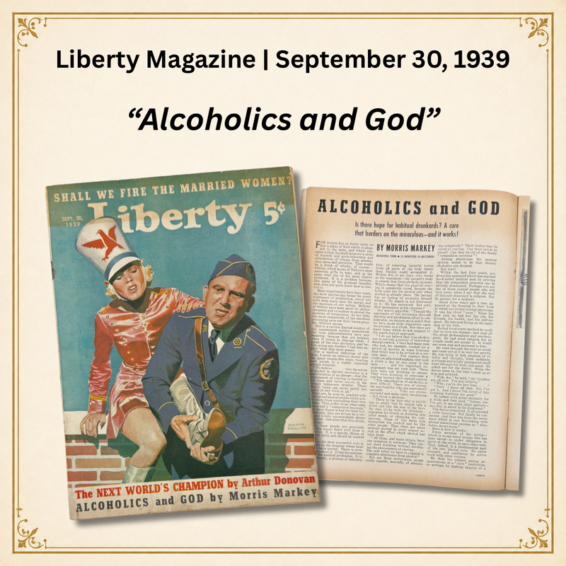 Liberty Magazine — September 30, 1939 | Featuring “Alcoholics and God” by Morris Markey