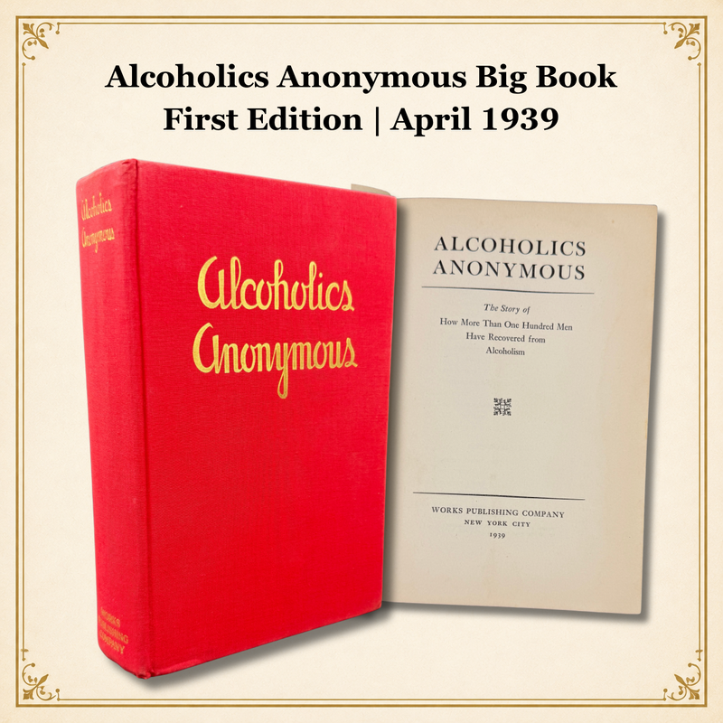 Alcoholics Anonymous Big Book — First Edition, First Printing — April 1939