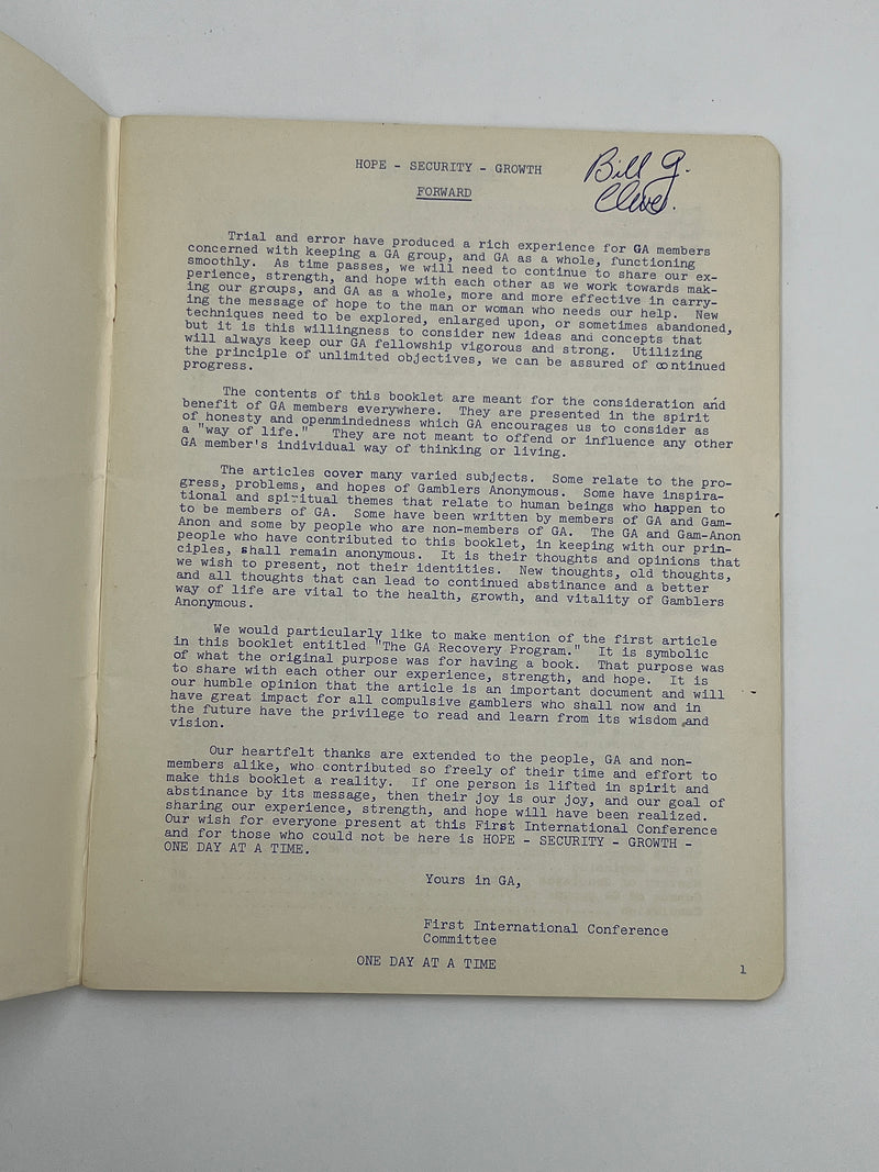 The Jim Willis & Early Gamblers Anonymous Archive