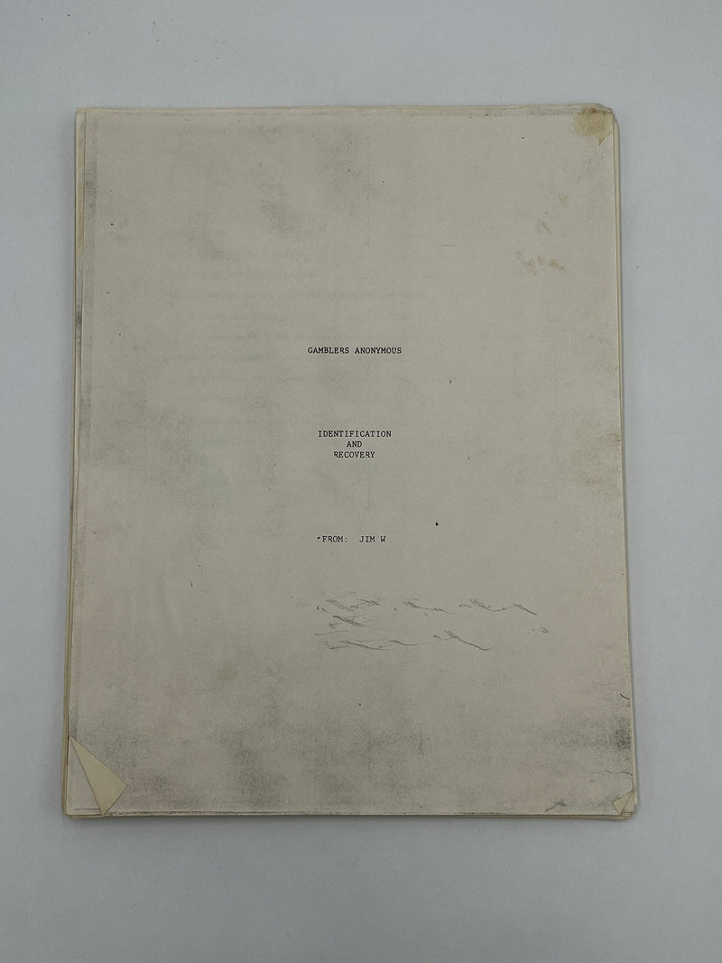 The Jim Willis & Early Gamblers Anonymous Archive