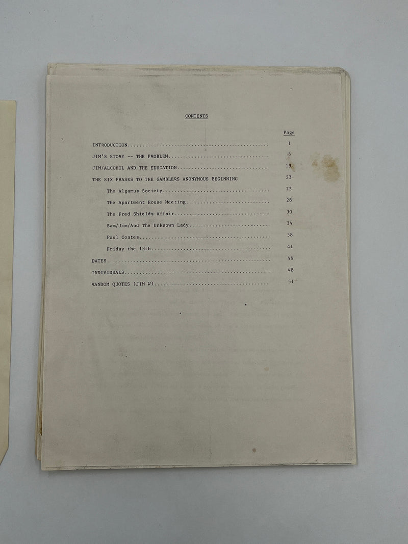 The Jim Willis & Early Gamblers Anonymous Archive