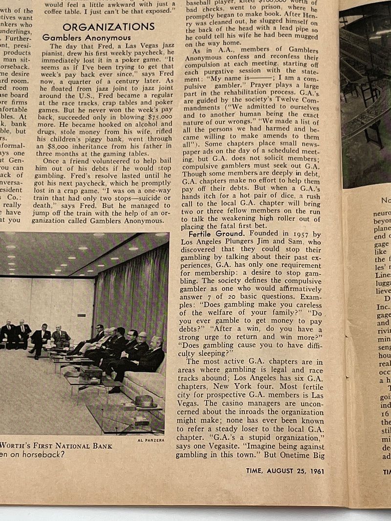 The Jim Willis & Early Gamblers Anonymous Archive