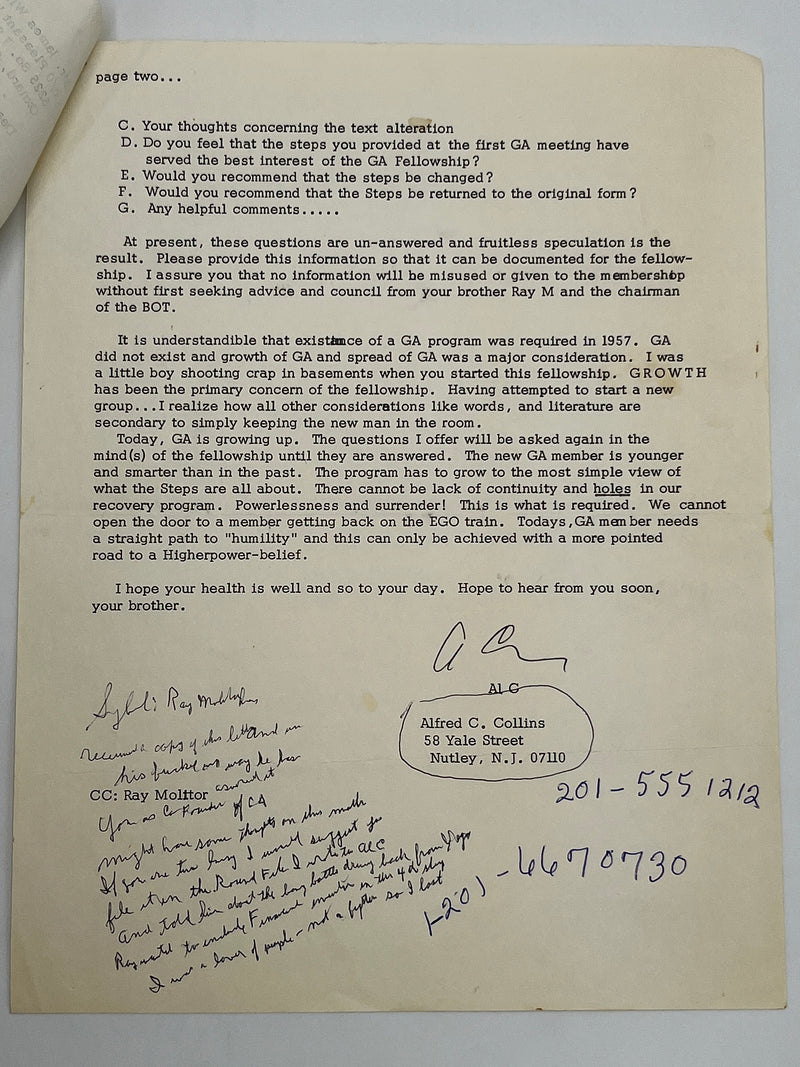 The Jim Willis & Early Gamblers Anonymous Archive