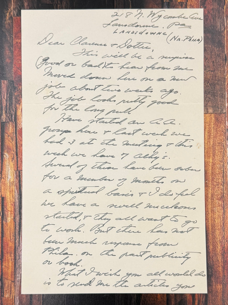 In Their Own Hands | Original Letters from Bill Wilson, Dr. Bob Smith, Jim Burwell & Hank Parkhurst