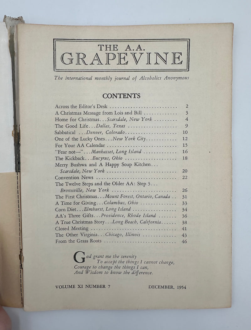 Copy of AA Grapevine from December 1954 Mark McConnell