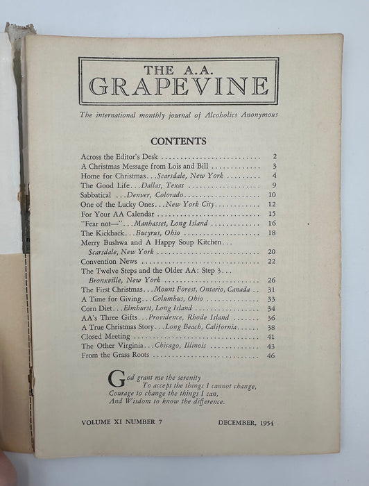 Copy of AA Grapevine from December 1954 Mark McConnell