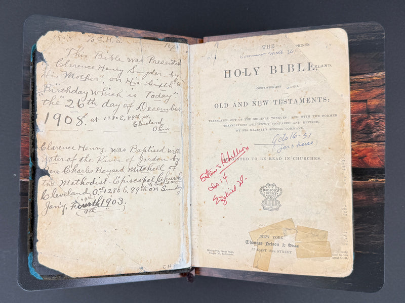 Clarence Snyder’s Personal Bible | Historic Early AA Artifact