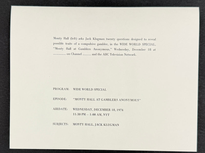 The Jim Willis & Early Gamblers Anonymous Archive