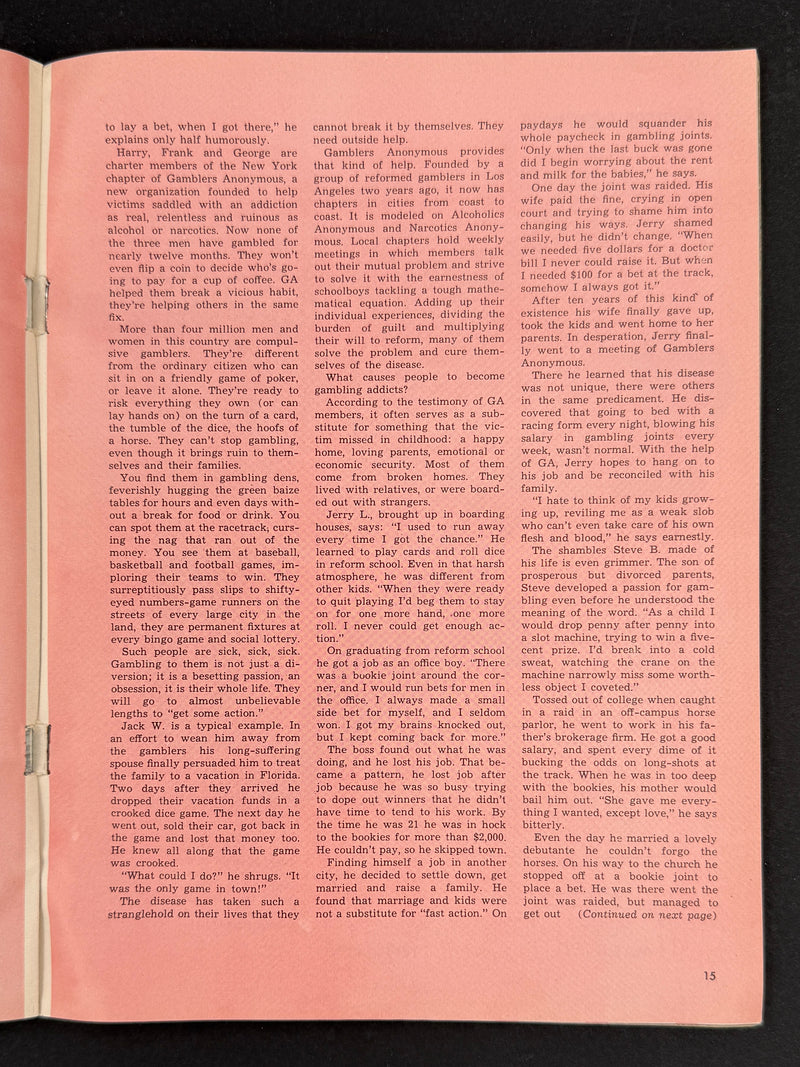 The Jim Willis & Early Gamblers Anonymous Archive
