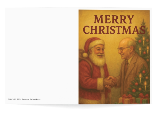 Merry Christmas Portrait Greeting Card Recovery Collectibles