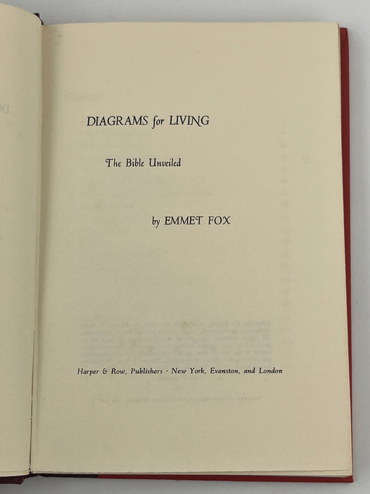 Diagrams for Living: The Bible Unveiled by Emmet Fox - First Edition - 1968 David Shaw