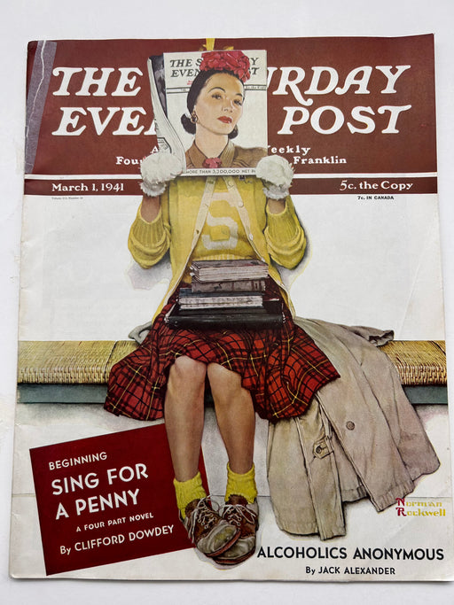 Saturday Evening Post from March 1, 1941 - Alcoholics Anonymous Alan Fertel