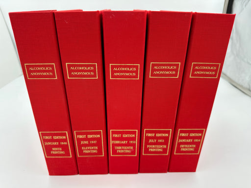 Five Alcoholics Anonymous First Edition Custom Clamshell Boxes Recovery Collectibles