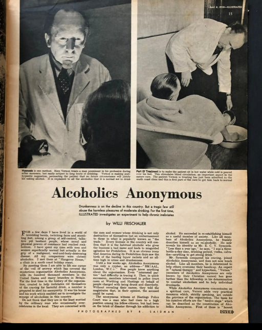 Illustrated Magazine (Britain) April 1950 Alcoholics Anonymous Recovery Collectibles
