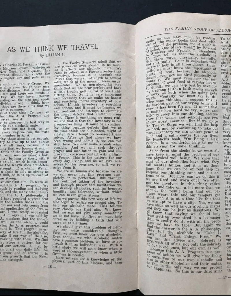 The Family Group of Alcoholics Anonymous Denver Conference 1951 Recovery Collectibles