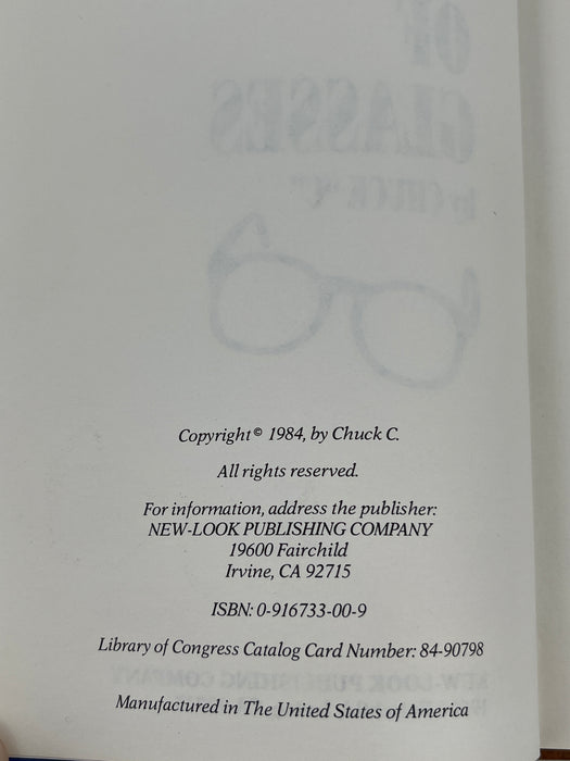 A New Pair Of Glasses by Chuck C. - First Three Printings Recovery Collectibles