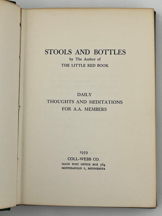 STOOLS AND BOTTLES - First Three Printings Recovery Collectibles