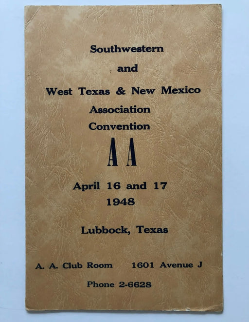 Bill & Lois Speaking - 1948 Alcoholics Anonymous Southwestern AA Convention Recovery Collectibles