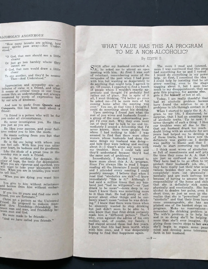 The Family Group of Alcoholics Anonymous Denver Conference 1951 Recovery Collectibles
