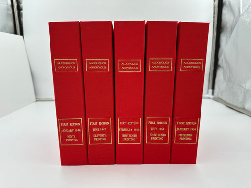 Five Alcoholics Anonymous First Edition Custom Clamshell Boxes Recovery Collectibles