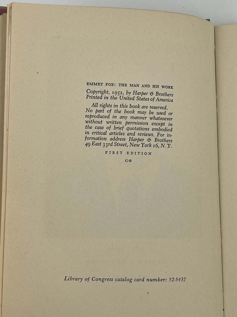 Emmet Fox - The Man & His Work by Harry Gaze David Shaw