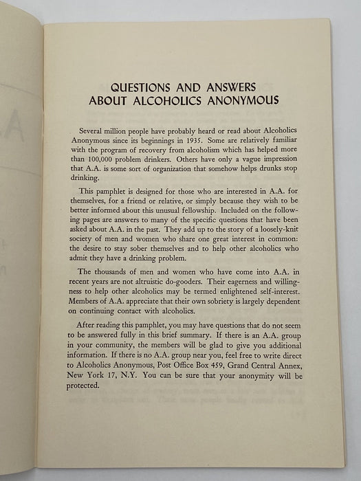 A.A. 44 Questions - 1952 Recovery Collectibles