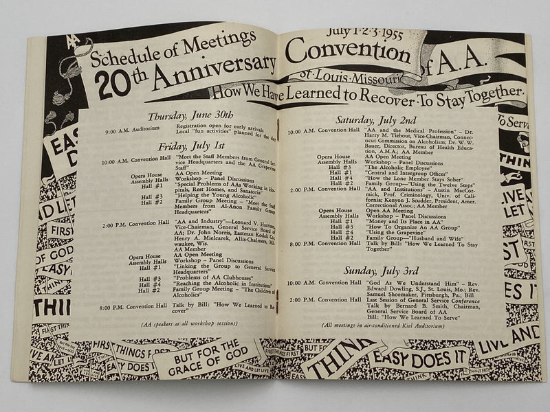 AA Grapevine - 1955 International Convention Program - June 1955 Recovery Collectibles
