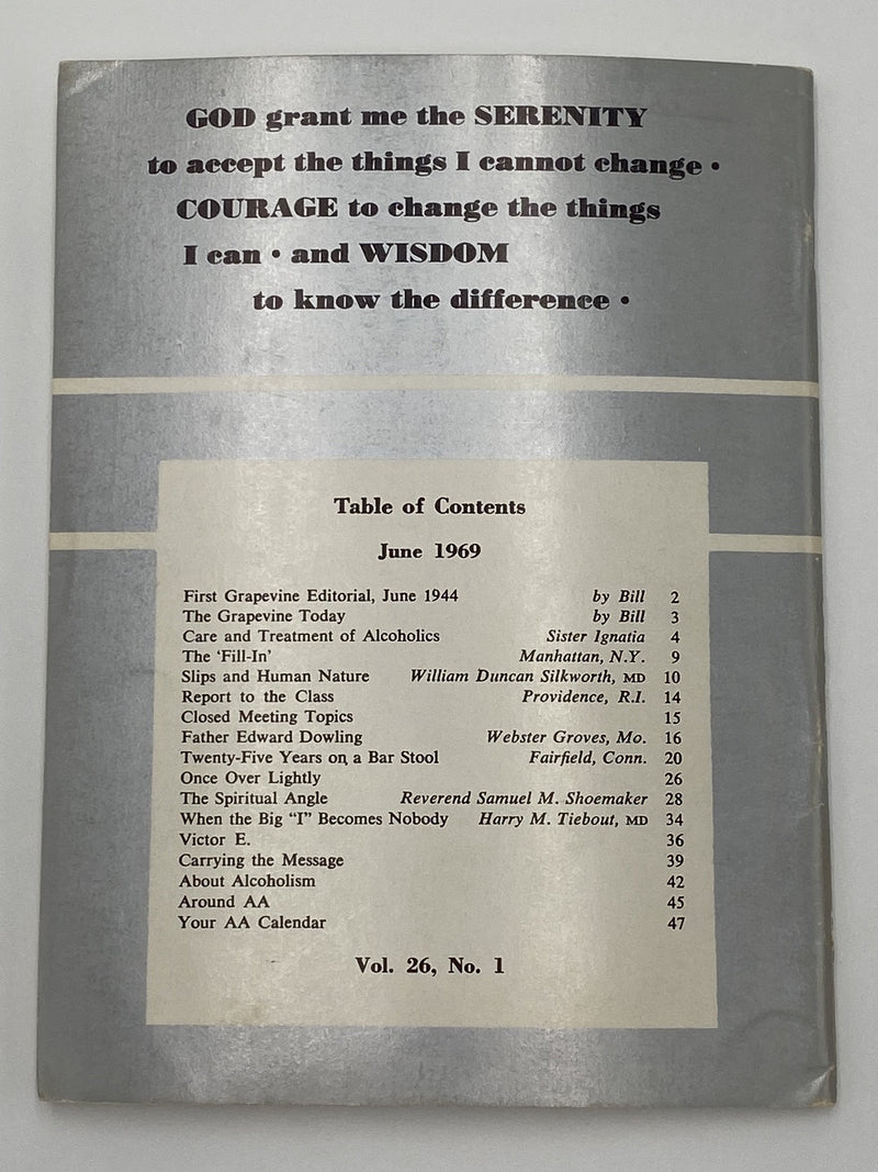 AA Grapevine - 25th Anniversary - June 1969 Recovery Collectibles